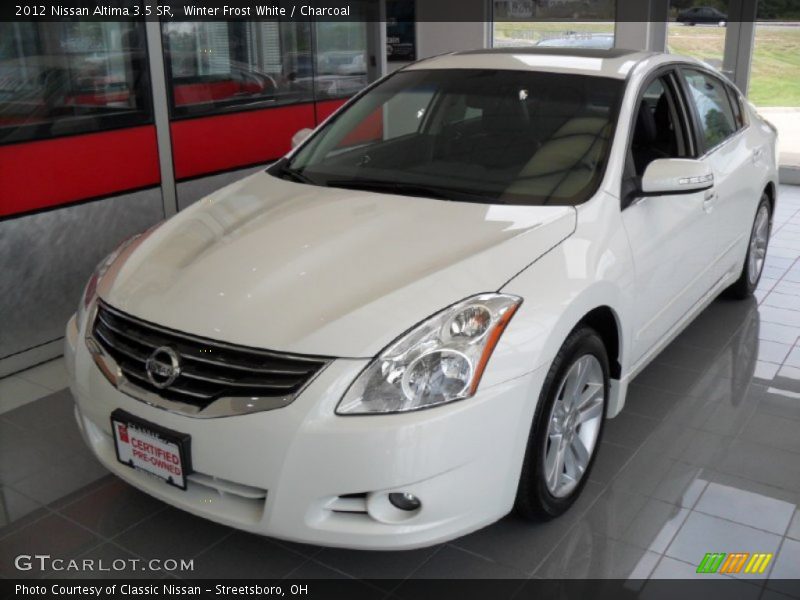 Winter Frost White / Charcoal 2012 Nissan Altima 3.5 SR
