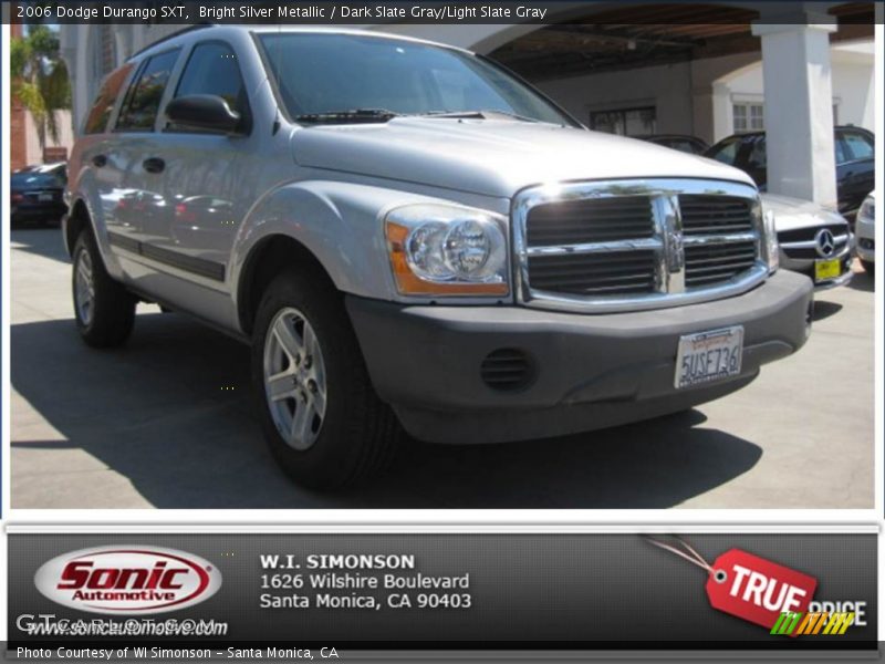 Bright Silver Metallic / Dark Slate Gray/Light Slate Gray 2006 Dodge Durango SXT