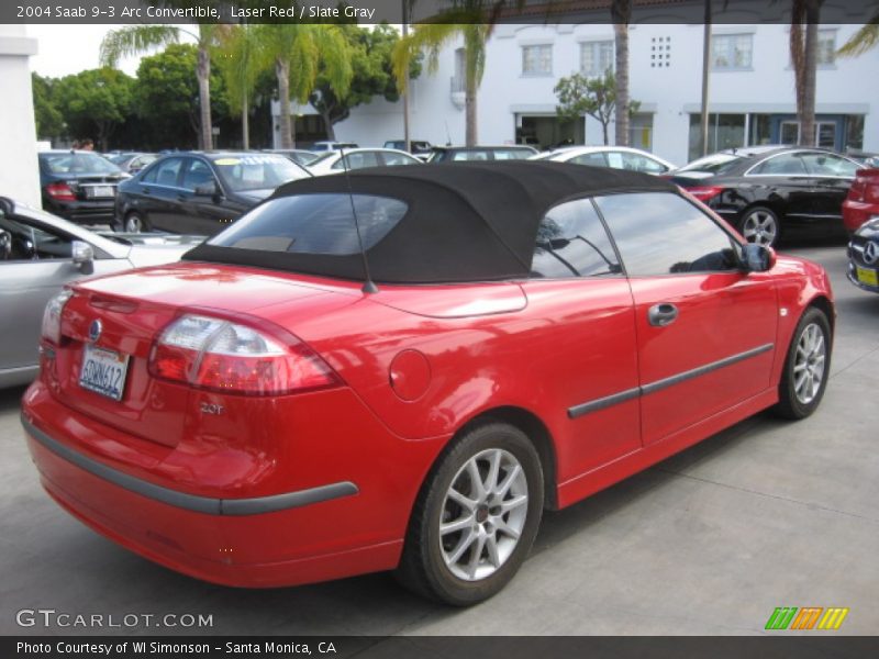 Laser Red / Slate Gray 2004 Saab 9-3 Arc Convertible