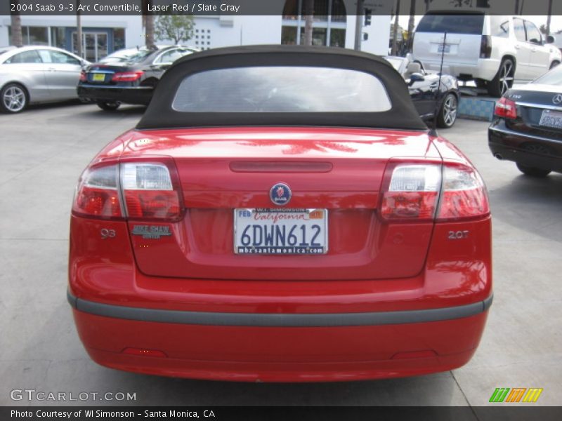Laser Red / Slate Gray 2004 Saab 9-3 Arc Convertible