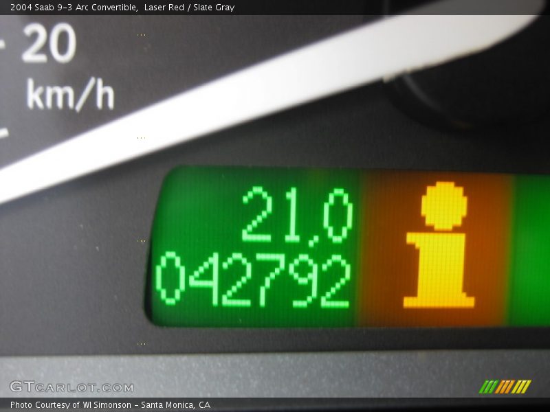 Laser Red / Slate Gray 2004 Saab 9-3 Arc Convertible