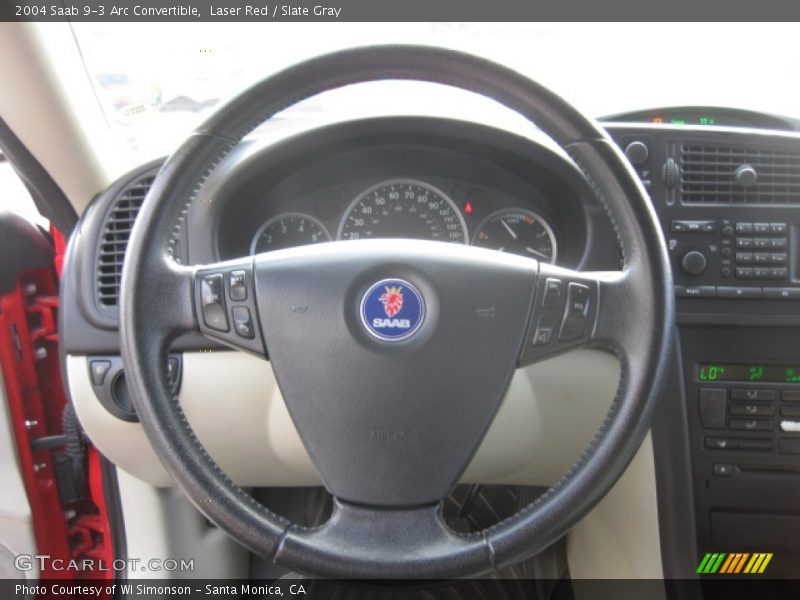 Laser Red / Slate Gray 2004 Saab 9-3 Arc Convertible