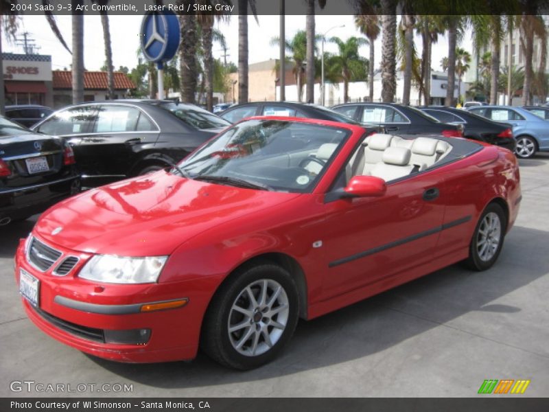 Laser Red / Slate Gray 2004 Saab 9-3 Arc Convertible