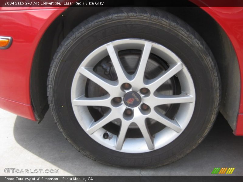 Laser Red / Slate Gray 2004 Saab 9-3 Arc Convertible