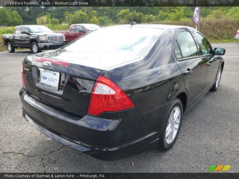 Black / Medium Light Stone 2012 Ford Fusion S