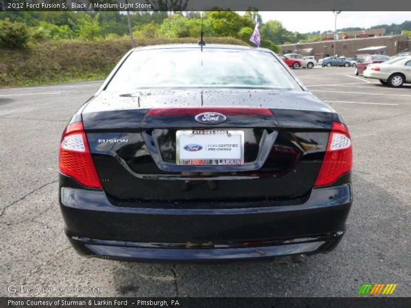 Black / Medium Light Stone 2012 Ford Fusion S