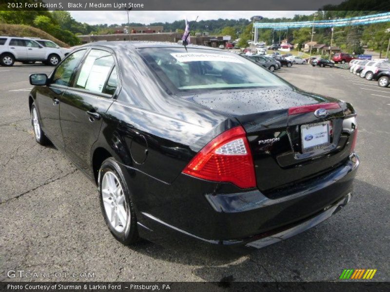 Black / Medium Light Stone 2012 Ford Fusion S