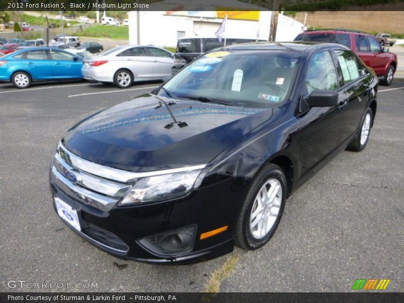 Black / Medium Light Stone 2012 Ford Fusion S