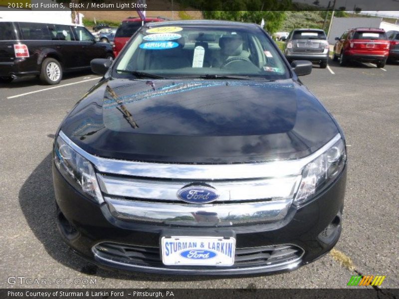 Black / Medium Light Stone 2012 Ford Fusion S