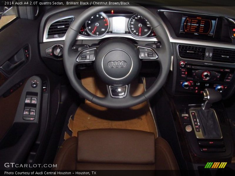 Brilliant Black / Chestnut Brown/Black 2014 Audi A4 2.0T quattro Sedan