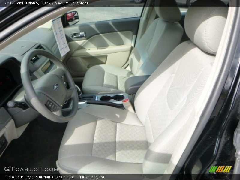 Black / Medium Light Stone 2012 Ford Fusion S