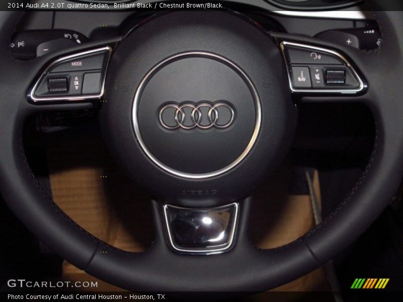 Brilliant Black / Chestnut Brown/Black 2014 Audi A4 2.0T quattro Sedan