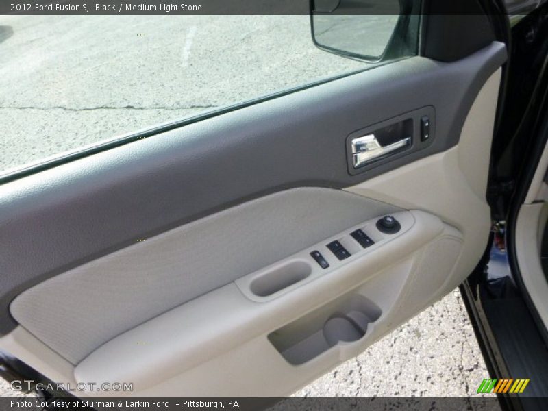 Black / Medium Light Stone 2012 Ford Fusion S