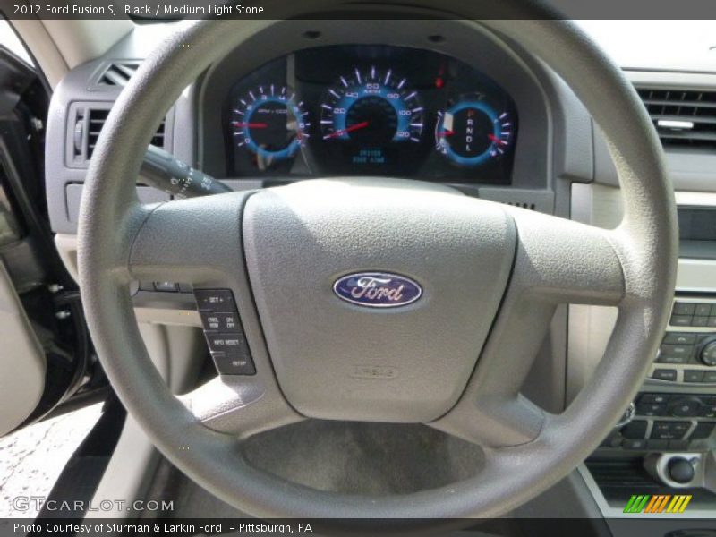 Black / Medium Light Stone 2012 Ford Fusion S