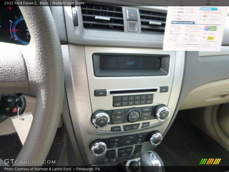 Black / Medium Light Stone 2012 Ford Fusion S