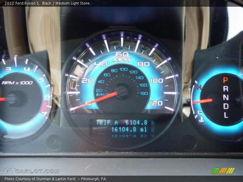 Black / Medium Light Stone 2012 Ford Fusion S