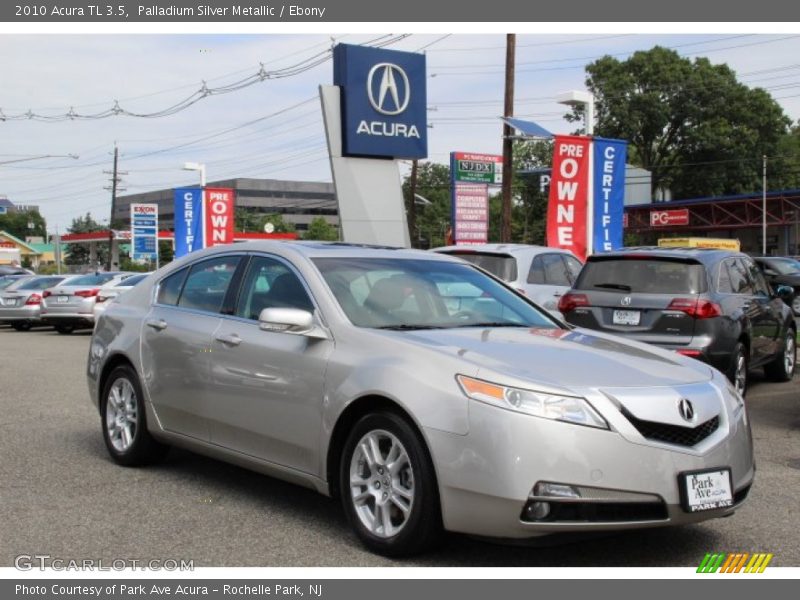 Palladium Silver Metallic / Ebony 2010 Acura TL 3.5