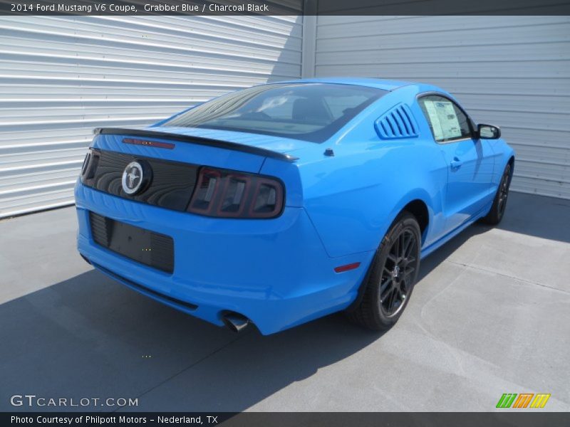 Grabber Blue / Charcoal Black 2014 Ford Mustang V6 Coupe
