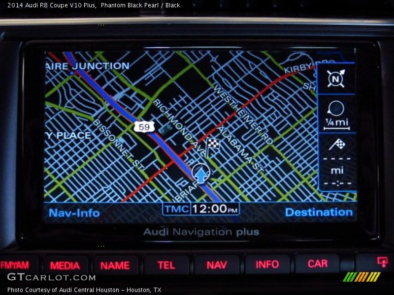 Navigation of 2014 R8 Coupe V10 Plus