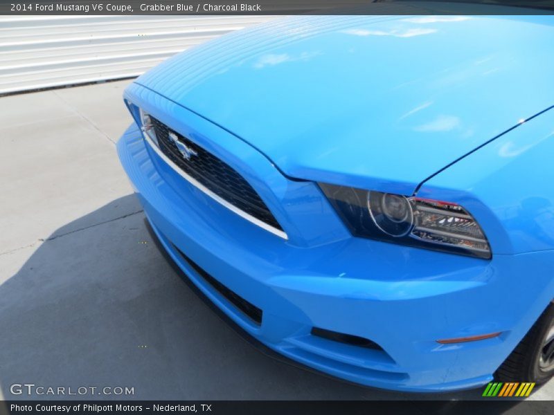 Grabber Blue / Charcoal Black 2014 Ford Mustang V6 Coupe