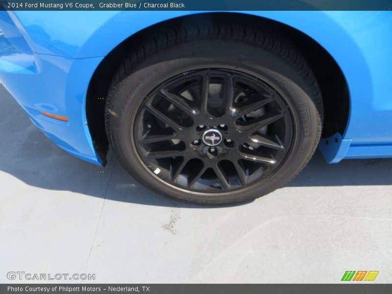 Grabber Blue / Charcoal Black 2014 Ford Mustang V6 Coupe
