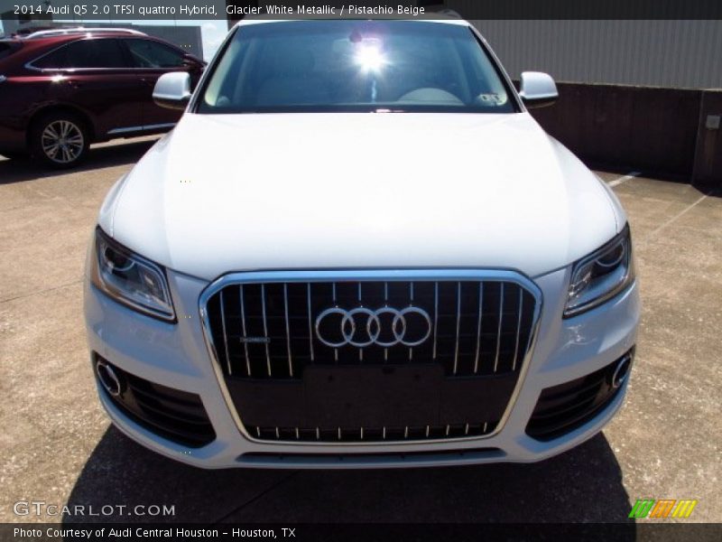 Glacier White Metallic / Pistachio Beige 2014 Audi Q5 2.0 TFSI quattro Hybrid
