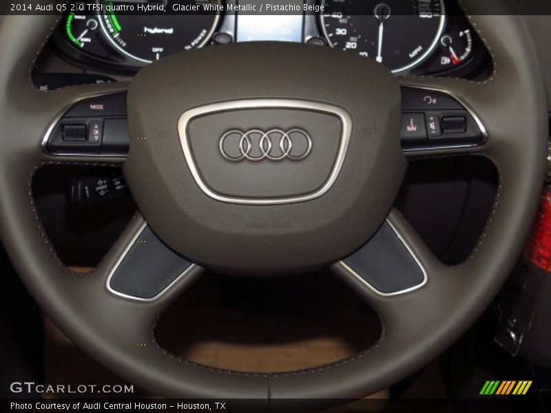 Glacier White Metallic / Pistachio Beige 2014 Audi Q5 2.0 TFSI quattro Hybrid