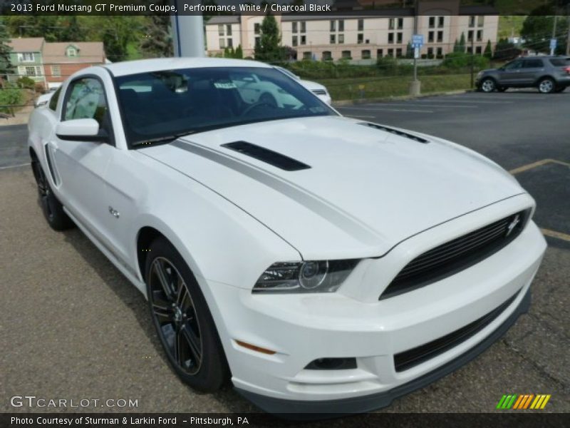 Performance White / Charcoal Black 2013 Ford Mustang GT Premium Coupe