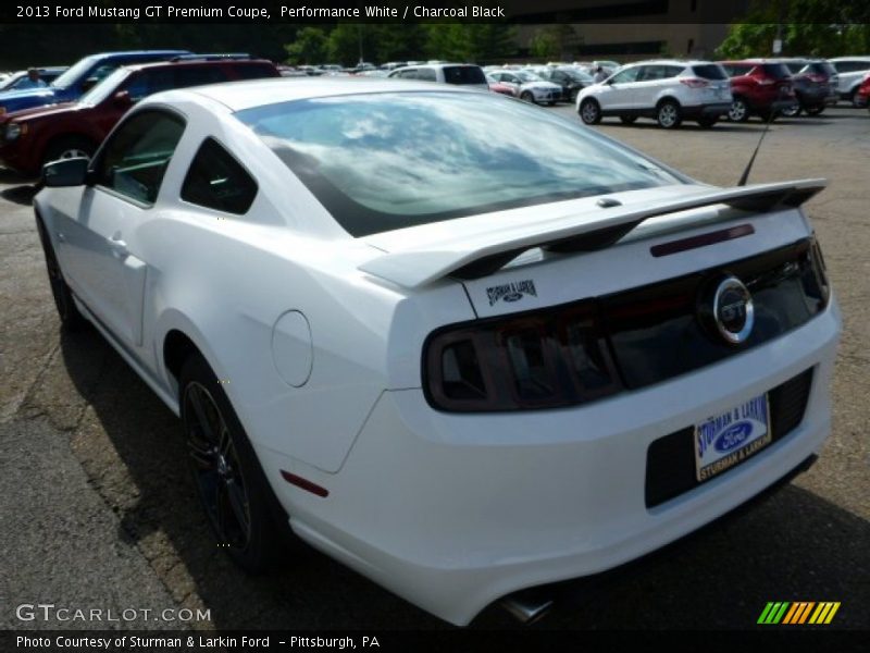 Performance White / Charcoal Black 2013 Ford Mustang GT Premium Coupe