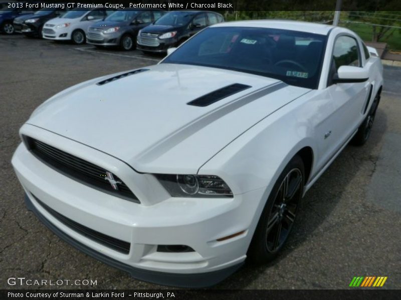 Performance White / Charcoal Black 2013 Ford Mustang GT Premium Coupe