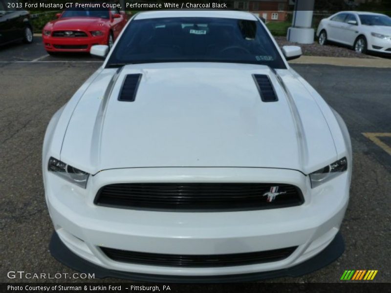 Performance White / Charcoal Black 2013 Ford Mustang GT Premium Coupe