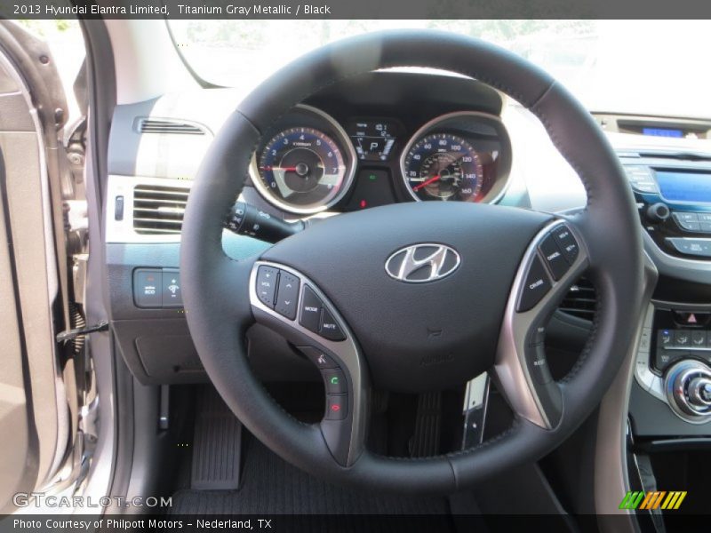 Titanium Gray Metallic / Black 2013 Hyundai Elantra Limited