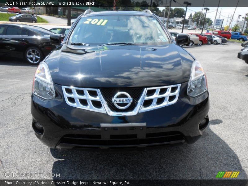 Wicked Black / Black 2011 Nissan Rogue SL AWD