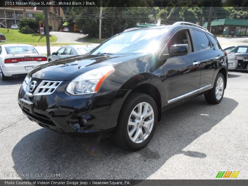Wicked Black / Black 2011 Nissan Rogue SL AWD