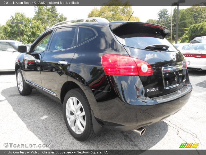 Wicked Black / Black 2011 Nissan Rogue SL AWD