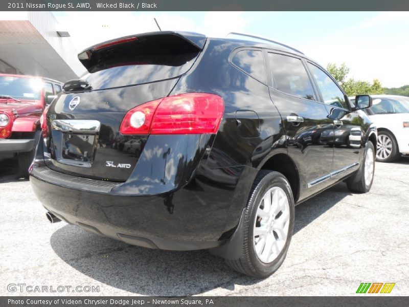 Wicked Black / Black 2011 Nissan Rogue SL AWD