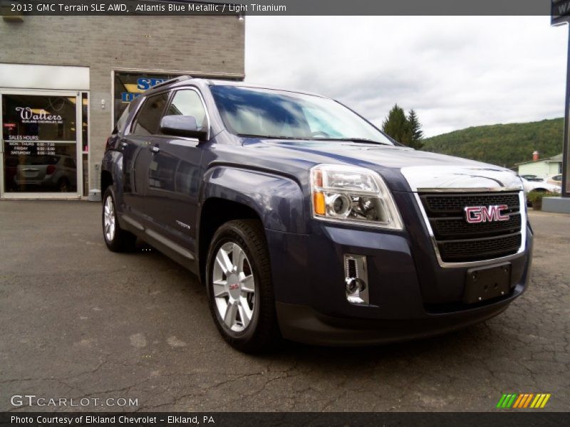 Atlantis Blue Metallic / Light Titanium 2013 GMC Terrain SLE AWD