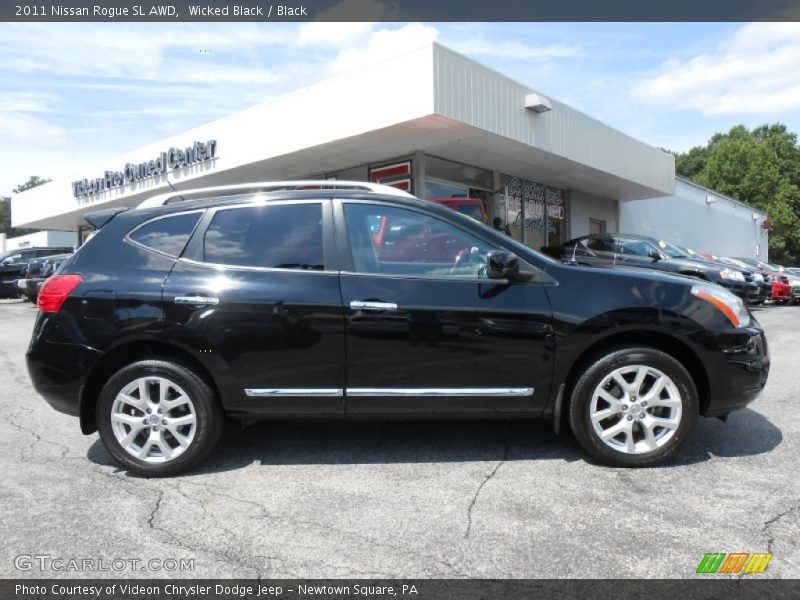 Wicked Black / Black 2011 Nissan Rogue SL AWD
