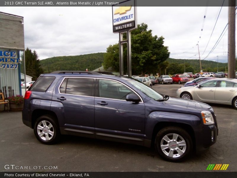 Atlantis Blue Metallic / Light Titanium 2013 GMC Terrain SLE AWD