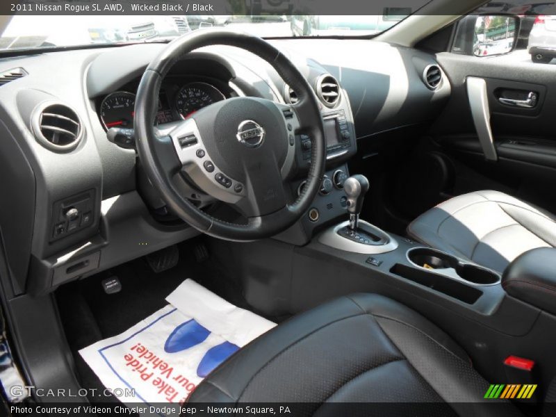 Wicked Black / Black 2011 Nissan Rogue SL AWD