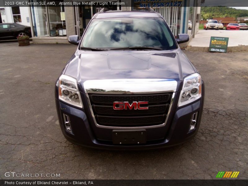 Atlantis Blue Metallic / Light Titanium 2013 GMC Terrain SLE AWD