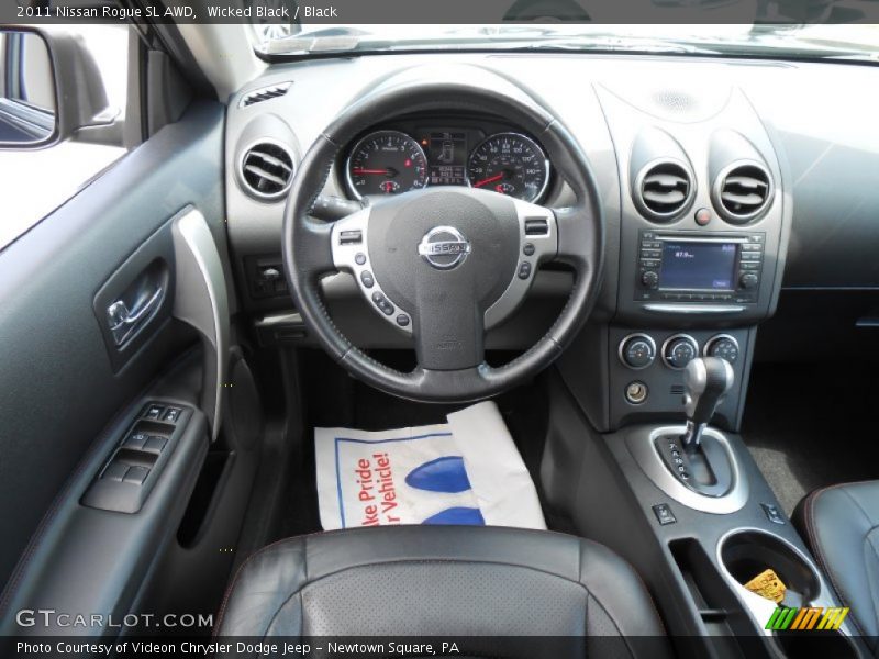 Wicked Black / Black 2011 Nissan Rogue SL AWD