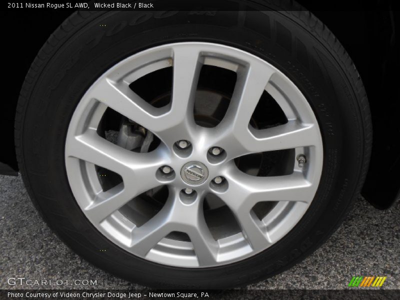 Wicked Black / Black 2011 Nissan Rogue SL AWD