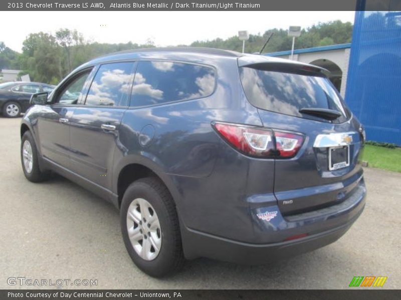 Atlantis Blue Metallic / Dark Titanium/Light Titanium 2013 Chevrolet Traverse LS AWD
