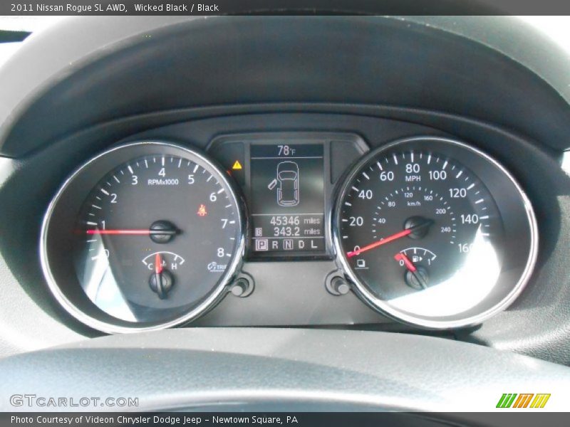 Wicked Black / Black 2011 Nissan Rogue SL AWD