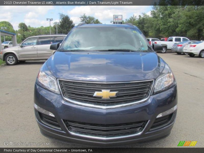 Atlantis Blue Metallic / Dark Titanium/Light Titanium 2013 Chevrolet Traverse LS AWD