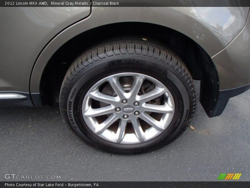 Mineral Gray Metallic / Charcoal Black 2012 Lincoln MKX AWD