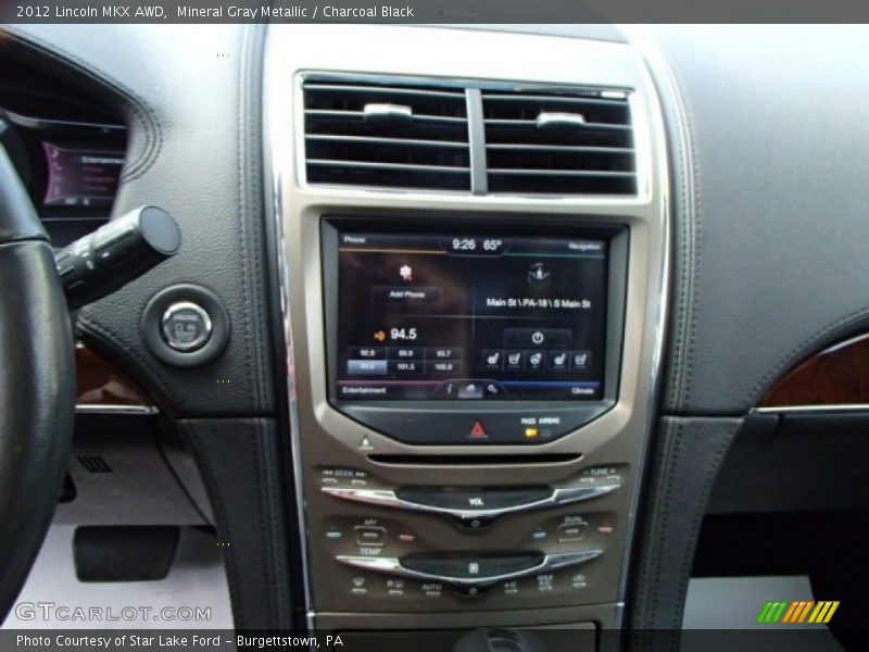 Mineral Gray Metallic / Charcoal Black 2012 Lincoln MKX AWD