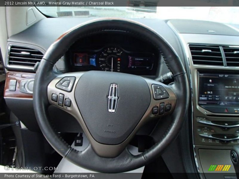 Mineral Gray Metallic / Charcoal Black 2012 Lincoln MKX AWD
