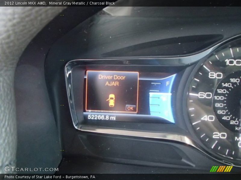 Mineral Gray Metallic / Charcoal Black 2012 Lincoln MKX AWD